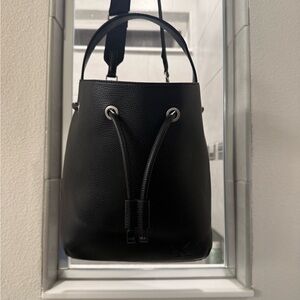 Calvin Klein Black Leather Shoulder Bag